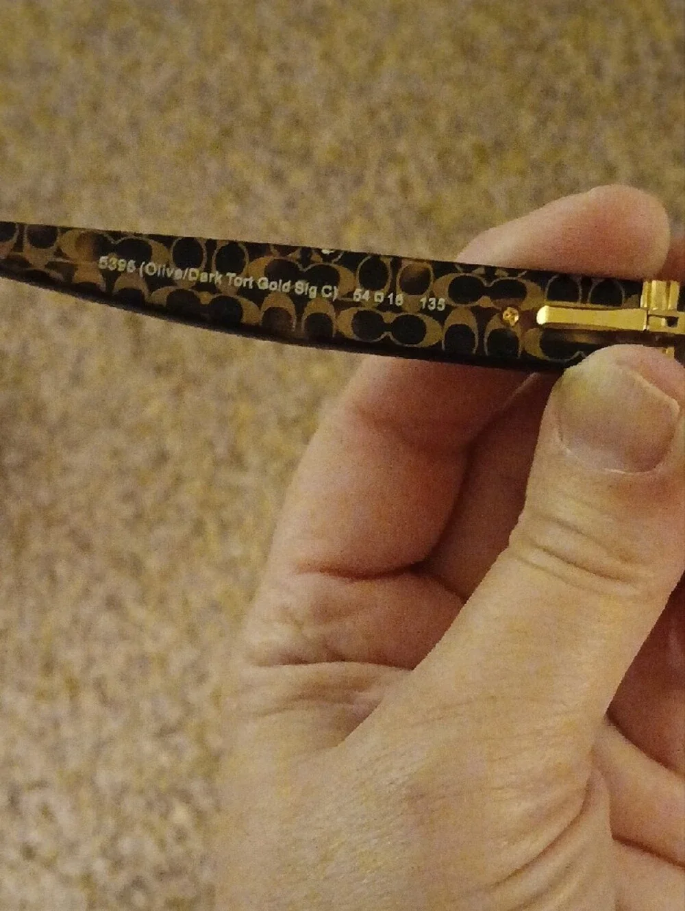 Coach Black and Gold Semi-Rimless Reading Glasses
